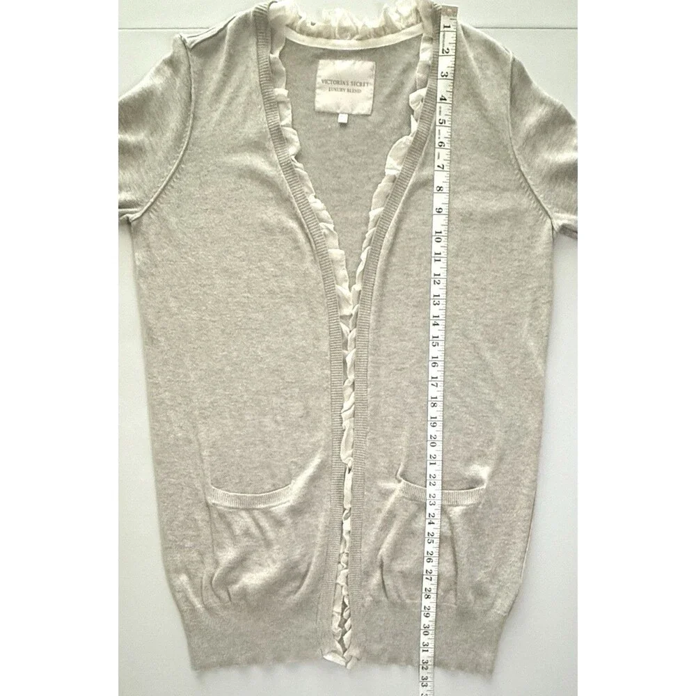 Victoria's Secret Luxury Cashmere Blend Cardigan Sz M/L Soft Cozy Minimalist
